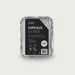 Boîte de copeaux de bois d’olivier et épices de feu, mélange aromatique pour un fumage à chaud riche en saveurs.