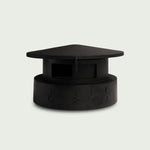 Chapeau de ventilation en fonte pour kamado, de couleur noire, avec bague numérotée de 0 à 4 pour régler précisément l’arrivée d’air.