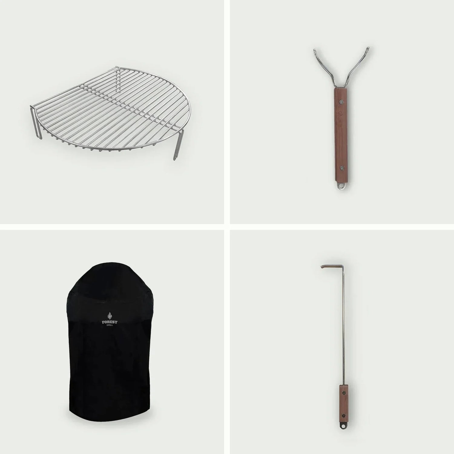 Pack accessoires pour kamado Forest Grill 18 pouces avec ustensiles et équipements de cuisson