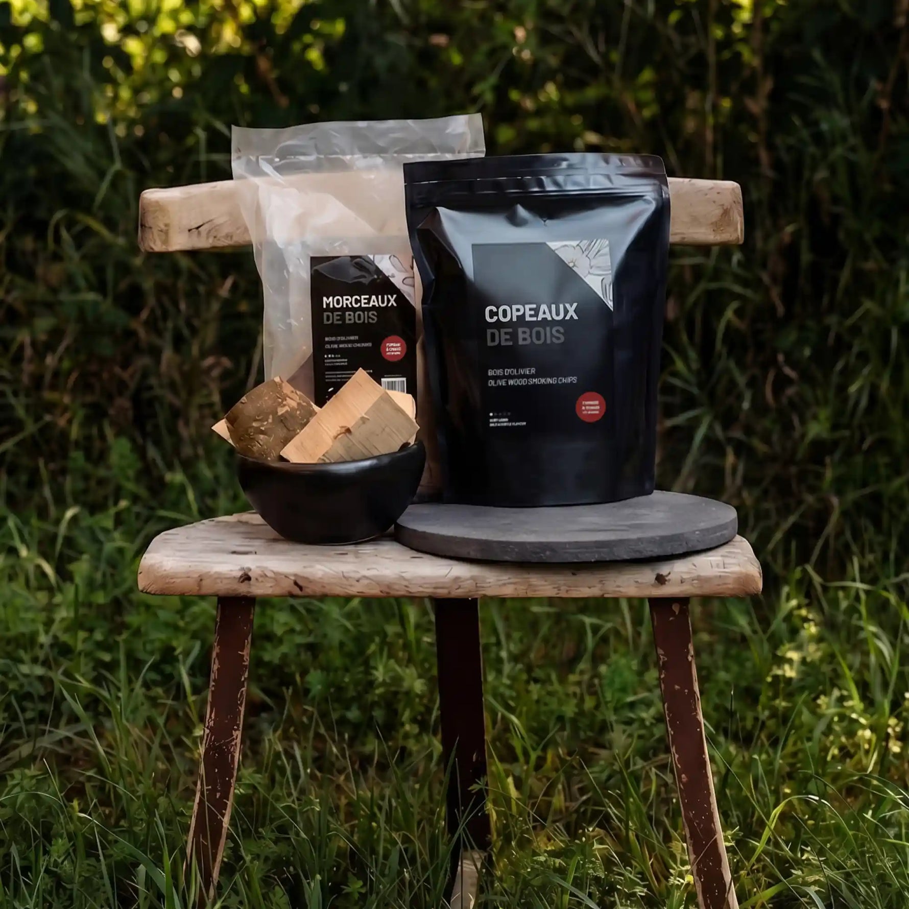 Forest Grill Räucher-Set mit Holzchips und Holzstücken zum Aromatisieren Ihrer Garvorgänge im Kamado-Grill