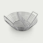 Panier à charbon en acier inoxydable avec séparateur, conçu pour le barbecue kamado afin d’optimiser la répartition de la chaleur et la gestion du feu.